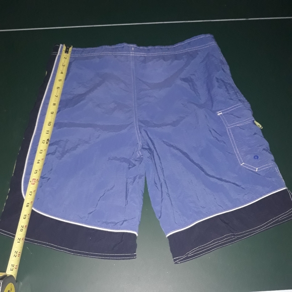 Greendog men's swimsuit blue neon size Large bathing suit trunks board shorts - Picture 12 of 12